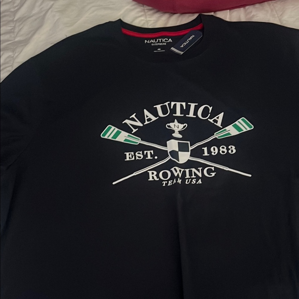 Nautica Black Rowing Team Graphic Tee